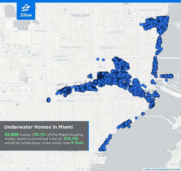 Illustration for article titled Rising Sea Levels Threaten Nearly a Trillion Dollars Worth of US Homes